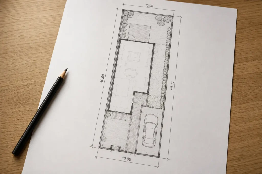 projekt Ogrodzenie na wąskiej działce
